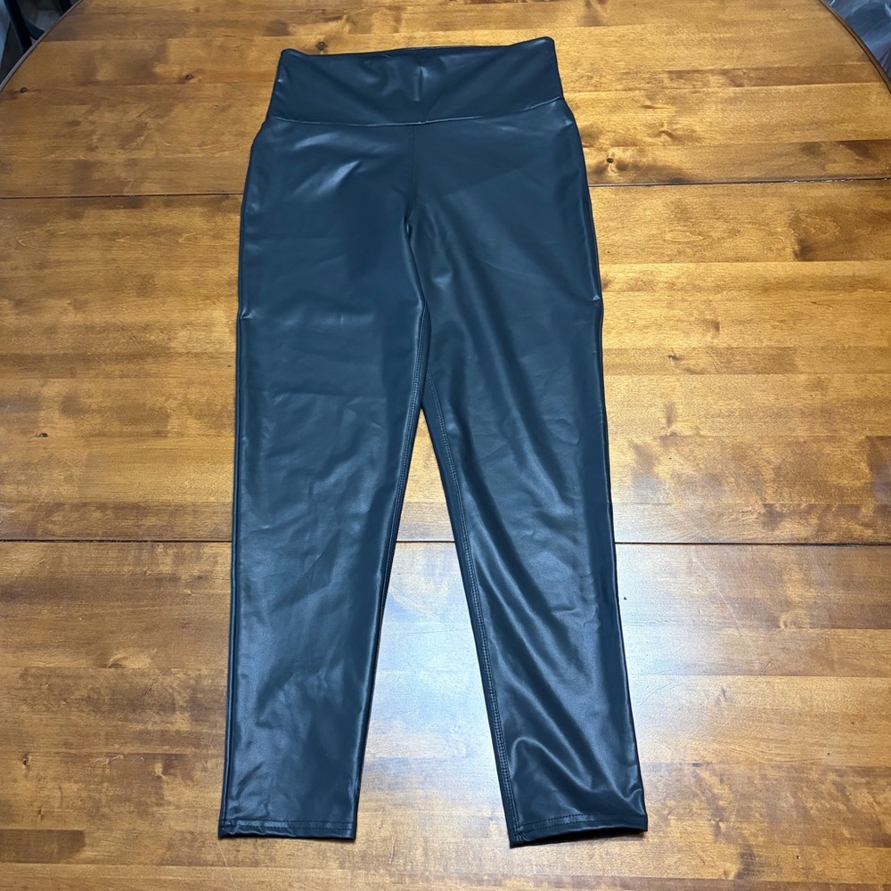 Black Faux Leather Leggings